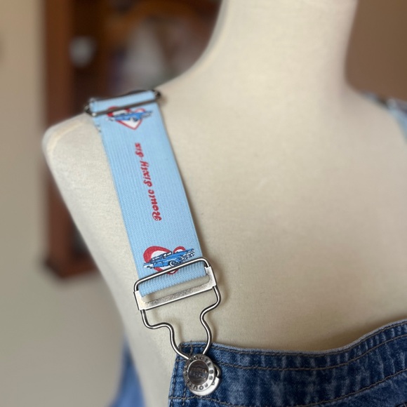 ☾ Vintage cotton shorts overalls (Route 66) - Picture 6 of 10